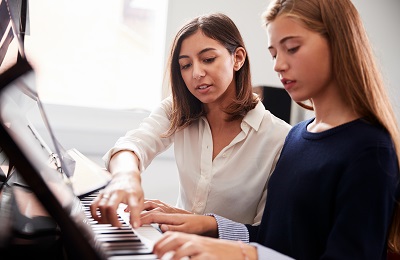 piano keys with sheet music